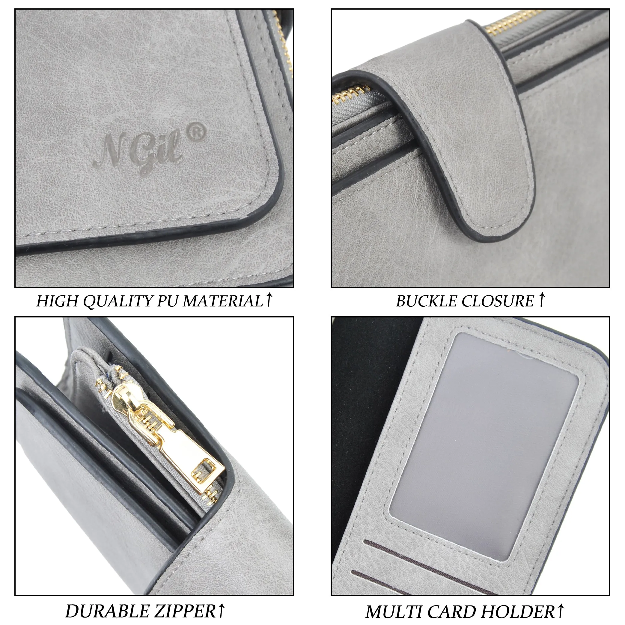 Gray NGIL Trifold Wallet