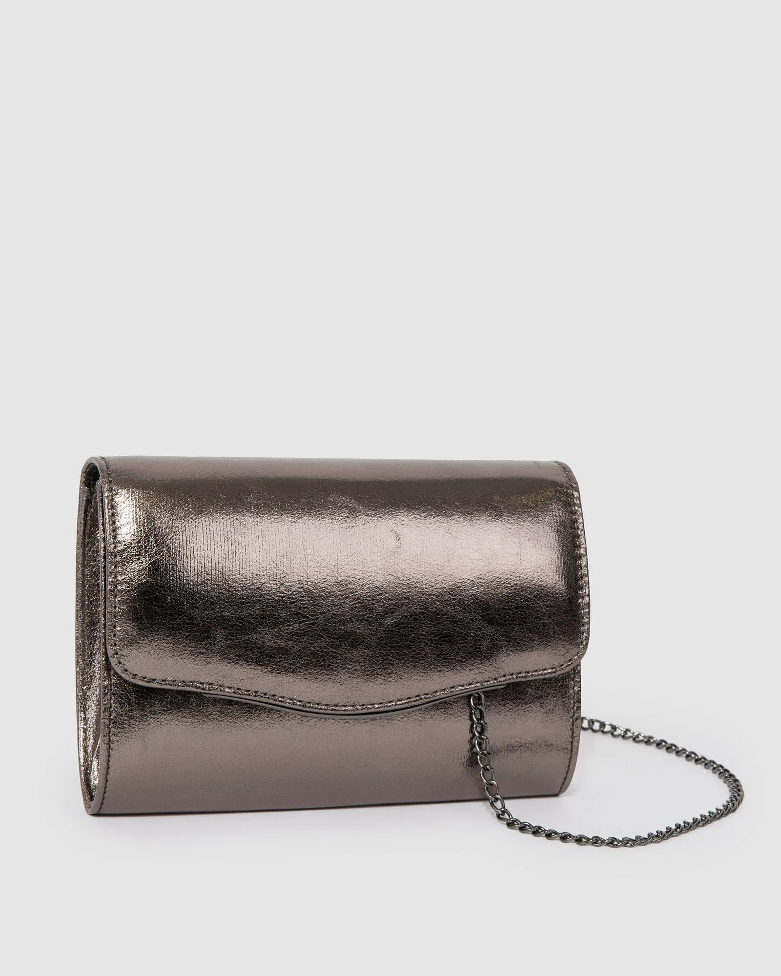 Gunmetal Adele Evening Clutch Bag