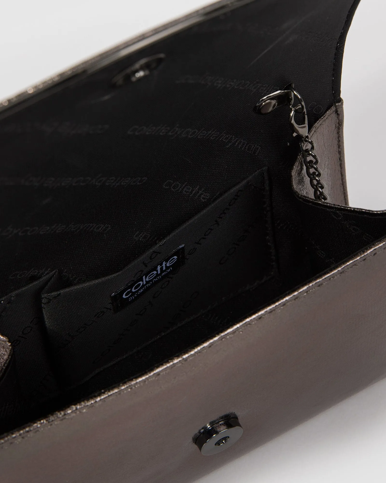 Gunmetal Adele Evening Clutch Bag