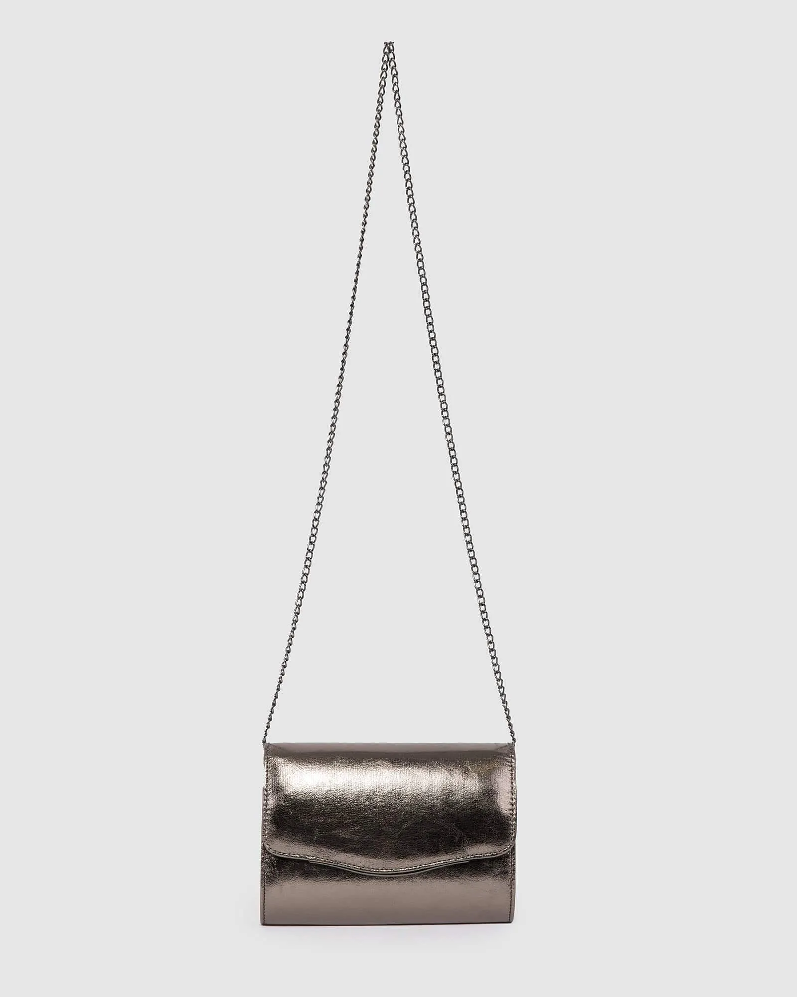 Gunmetal Adele Evening Clutch Bag