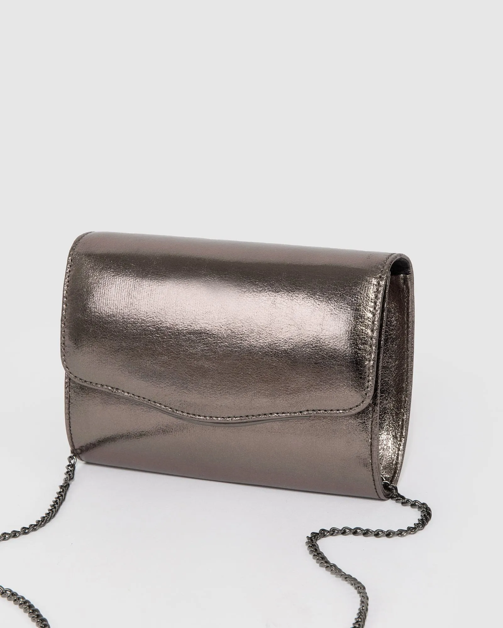 Gunmetal Adele Evening Clutch Bag