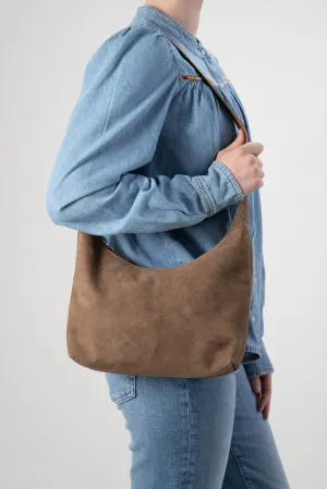 Harpers Emporium Shoulder Bag in Walnut Suede