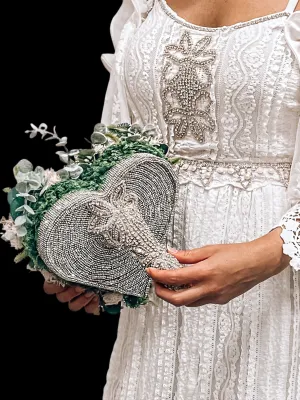 HEART SILK FLOWER BOUQUET