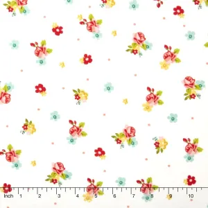 Hello Gorgeous - Gorgeous Flower Toss Cream Yardage