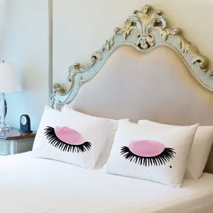 IN STOCK SAMPLE Watercolor Lashes - 20 x 30 Standard Pillow Cases, Set of 2