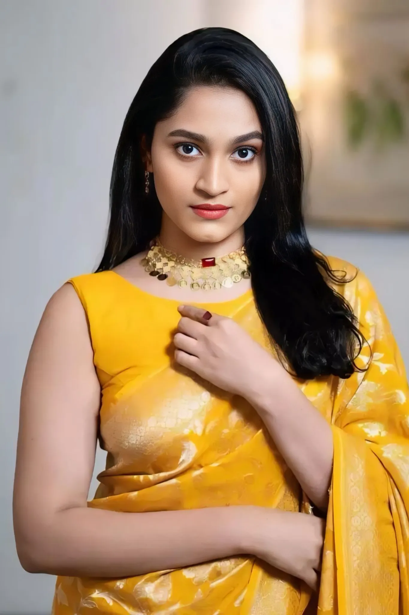 INTRICATELY WOVEN PURE SILK BANARASI YELLOW SAREE