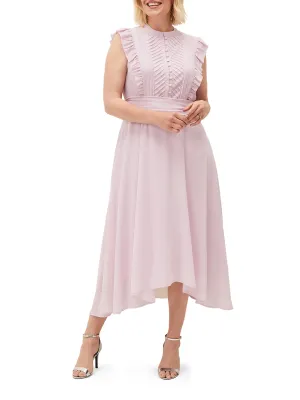 Iris Frill Pintuck Bodice Sleeveless Midi Dress