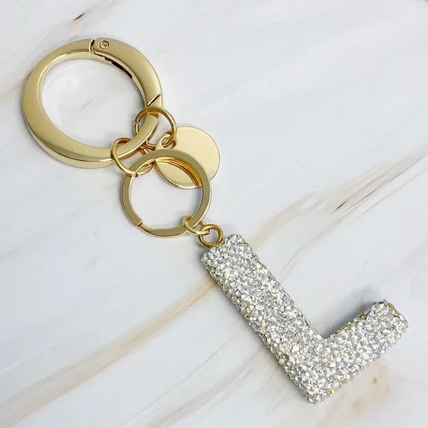 It Girl Glam Initial Key Chain - ONLINE ONLY