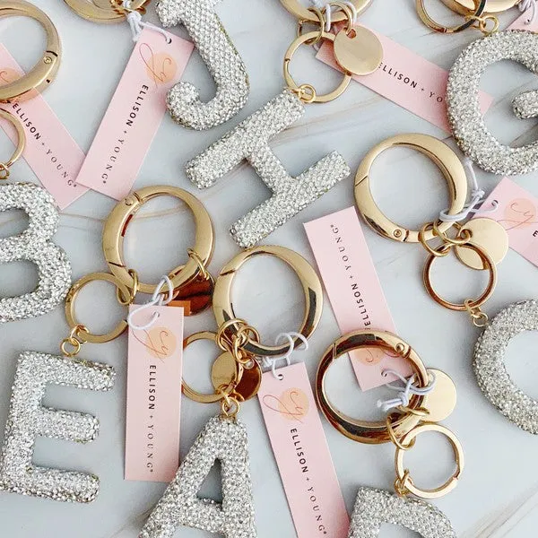 It Girl Glam Initial Key Chain - ONLINE ONLY
