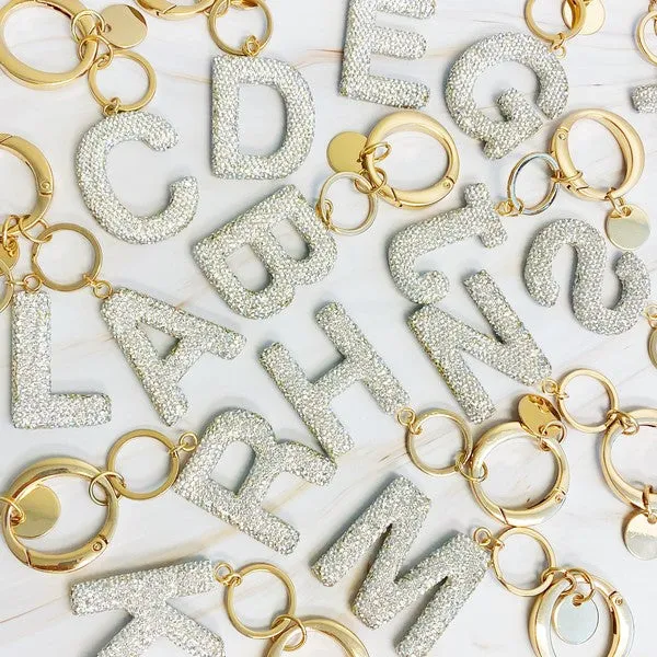 It Girl Glam Initial Key Chain - ONLINE ONLY