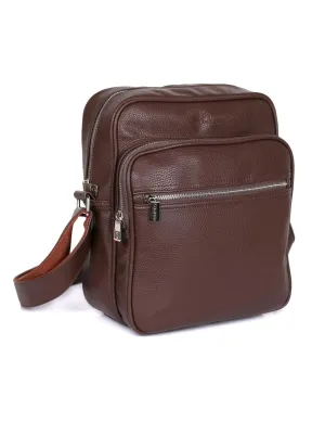Karla Hanson Men's Professional & Travel Crossbody Flight Bag Brown