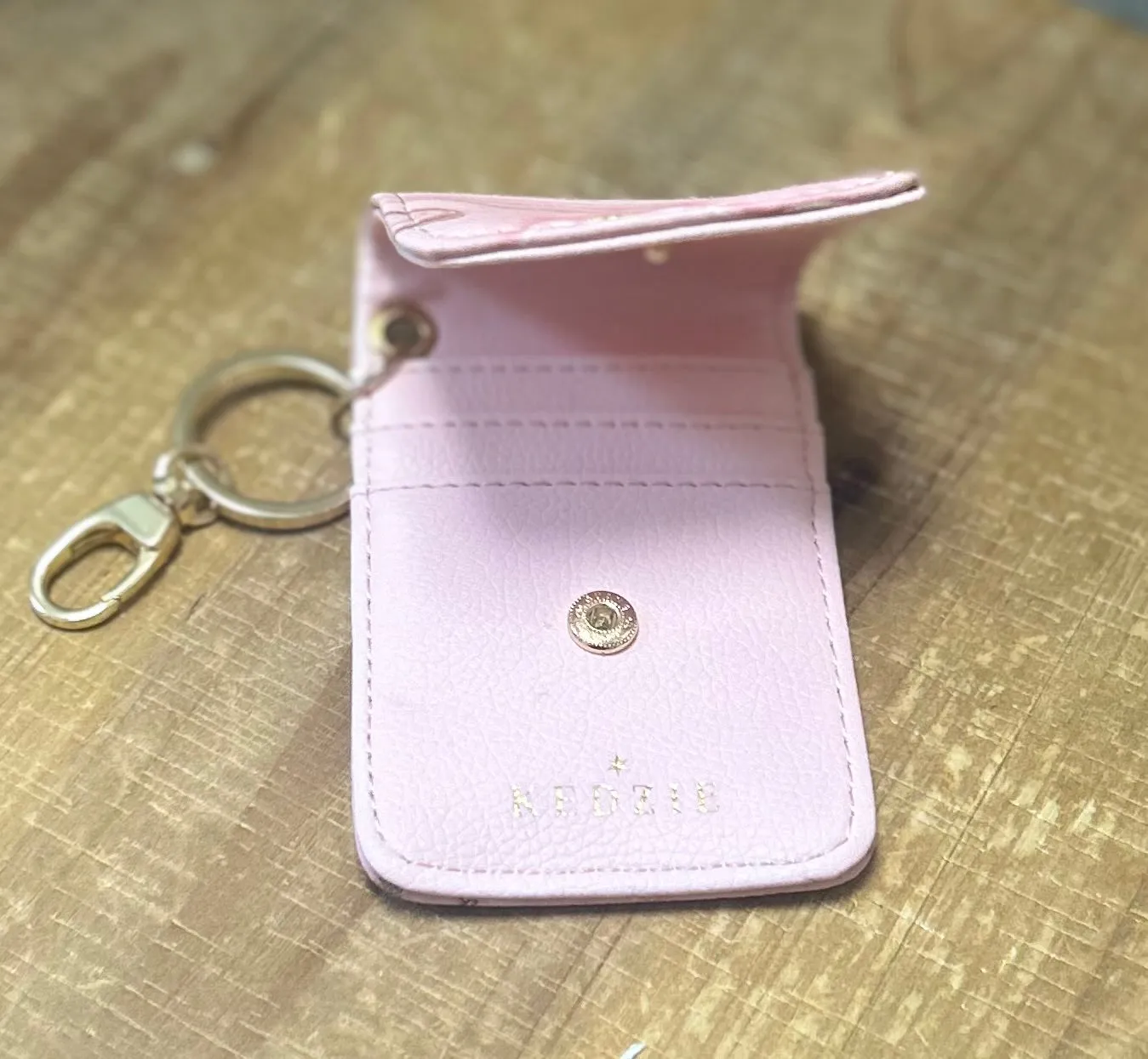 Kedzie ID Keychain - Pink Marble