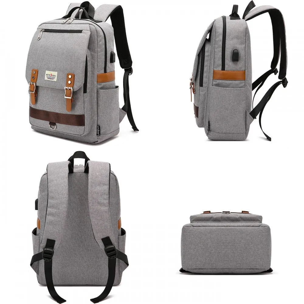 Kids USB School Backpacks - Black Blue GreenBook Bags For Boys Girls Oxford Cloth Bookbag With USB Charging Port For Students