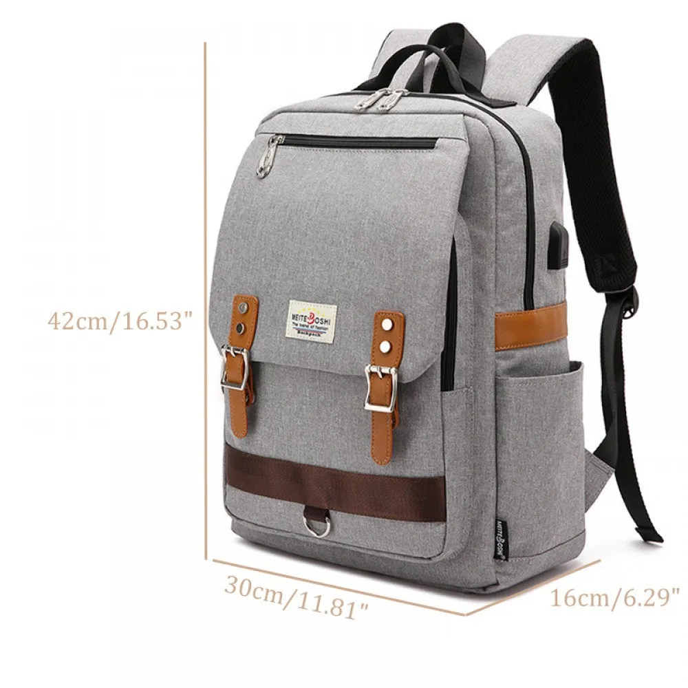 Kids USB School Backpacks - Black Blue GreenBook Bags For Boys Girls Oxford Cloth Bookbag With USB Charging Port For Students