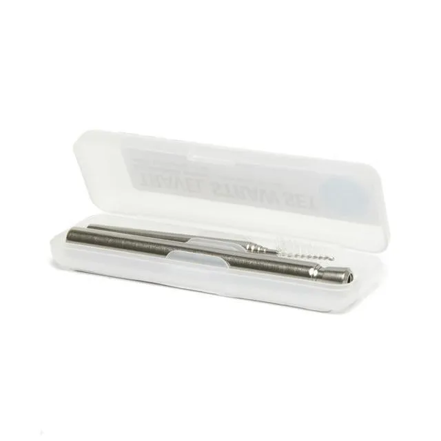 Kikkerland Reusable Travel Straw Set