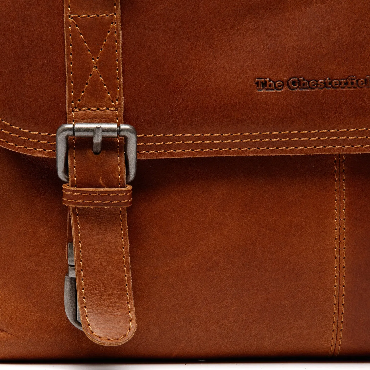 Leather Laptop Bag - The Chesterfield Brand Veneto Cognac