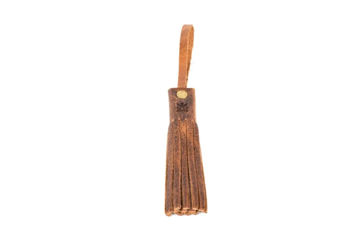 LEATHER TASSEL BAG CHARM