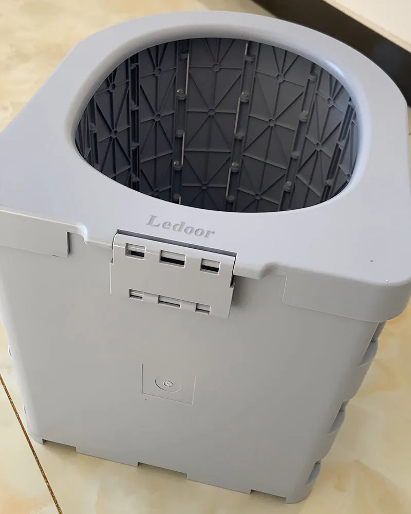 Ledoor Portable Folding Toilet, Potty Car Toilet with  Urination Device, Camping Toilet for Travel, Hiking, Long Trips, Traffic Jam, Elderly, Beach, Boat