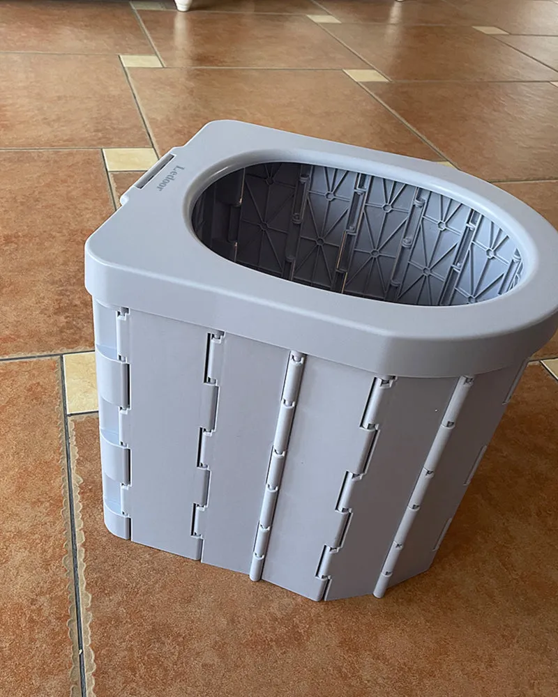 Ledoor Portable Folding Toilet, Potty Car Toilet with  Urination Device, Camping Toilet for Travel, Hiking, Long Trips, Traffic Jam, Elderly, Beach, Boat