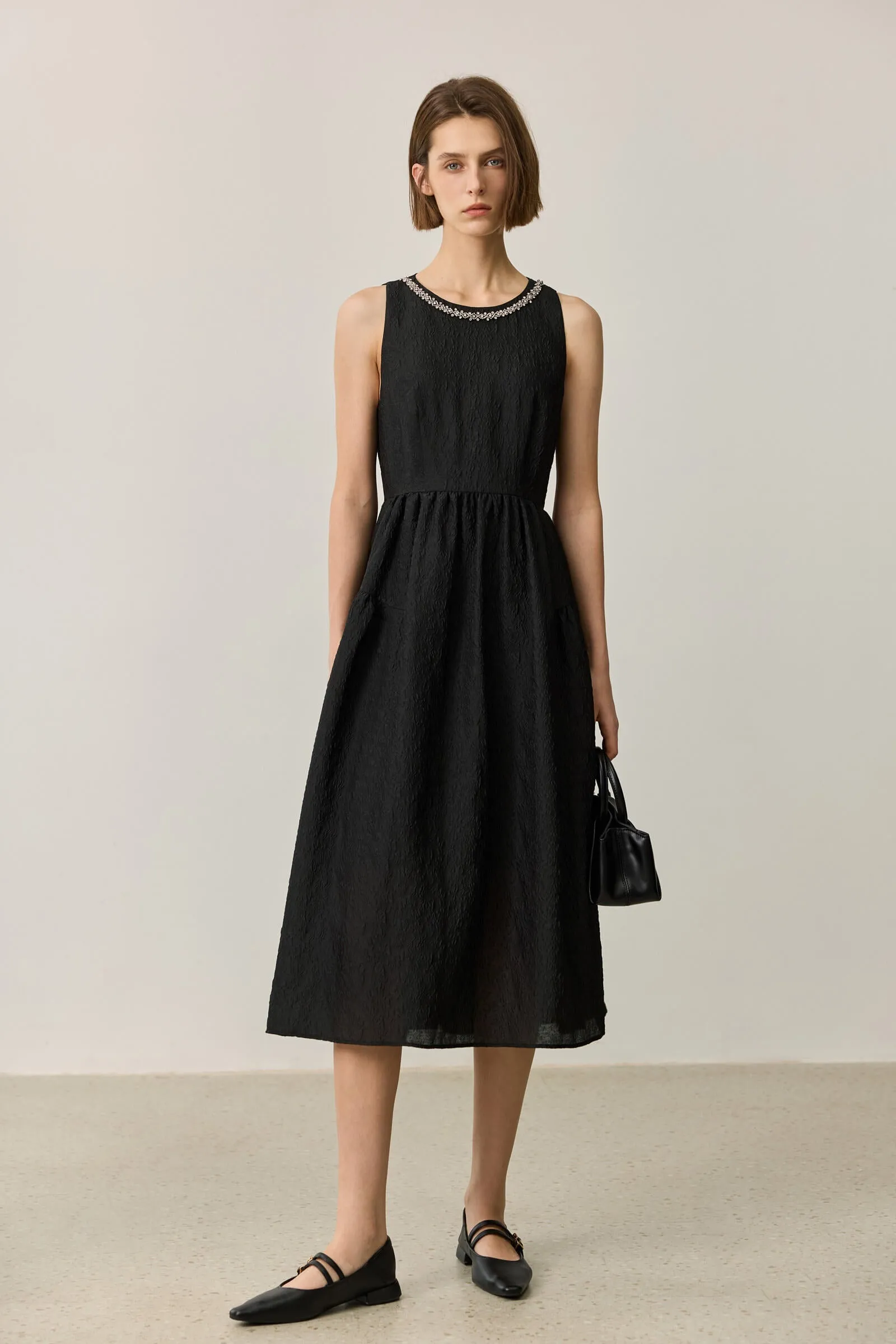 LILY Elegant Jacquard Dress