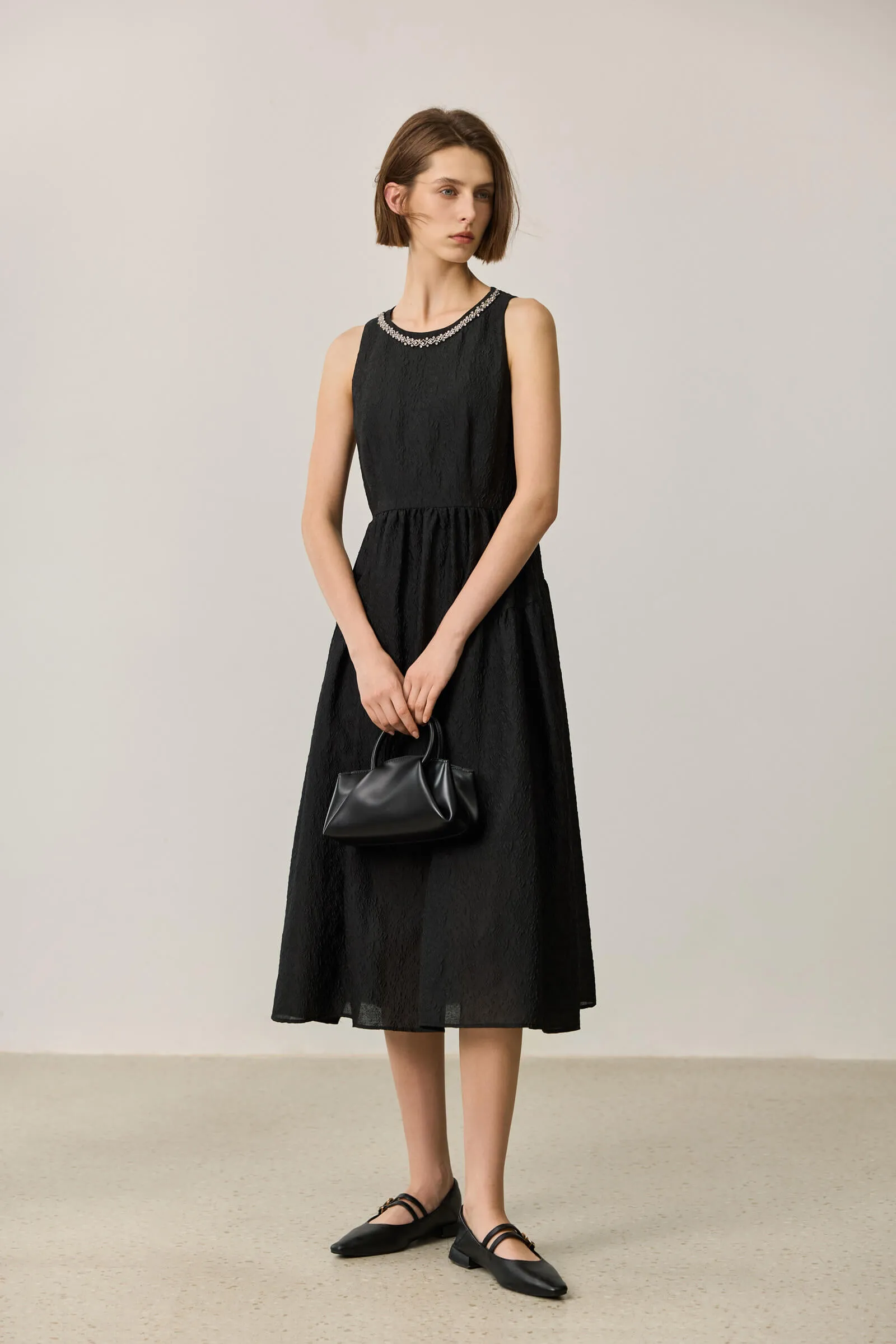 LILY Elegant Jacquard Dress