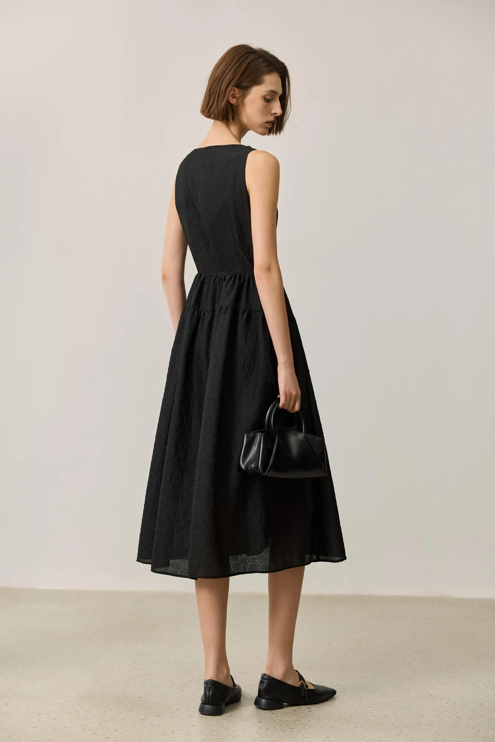 LILY Elegant Jacquard Dress