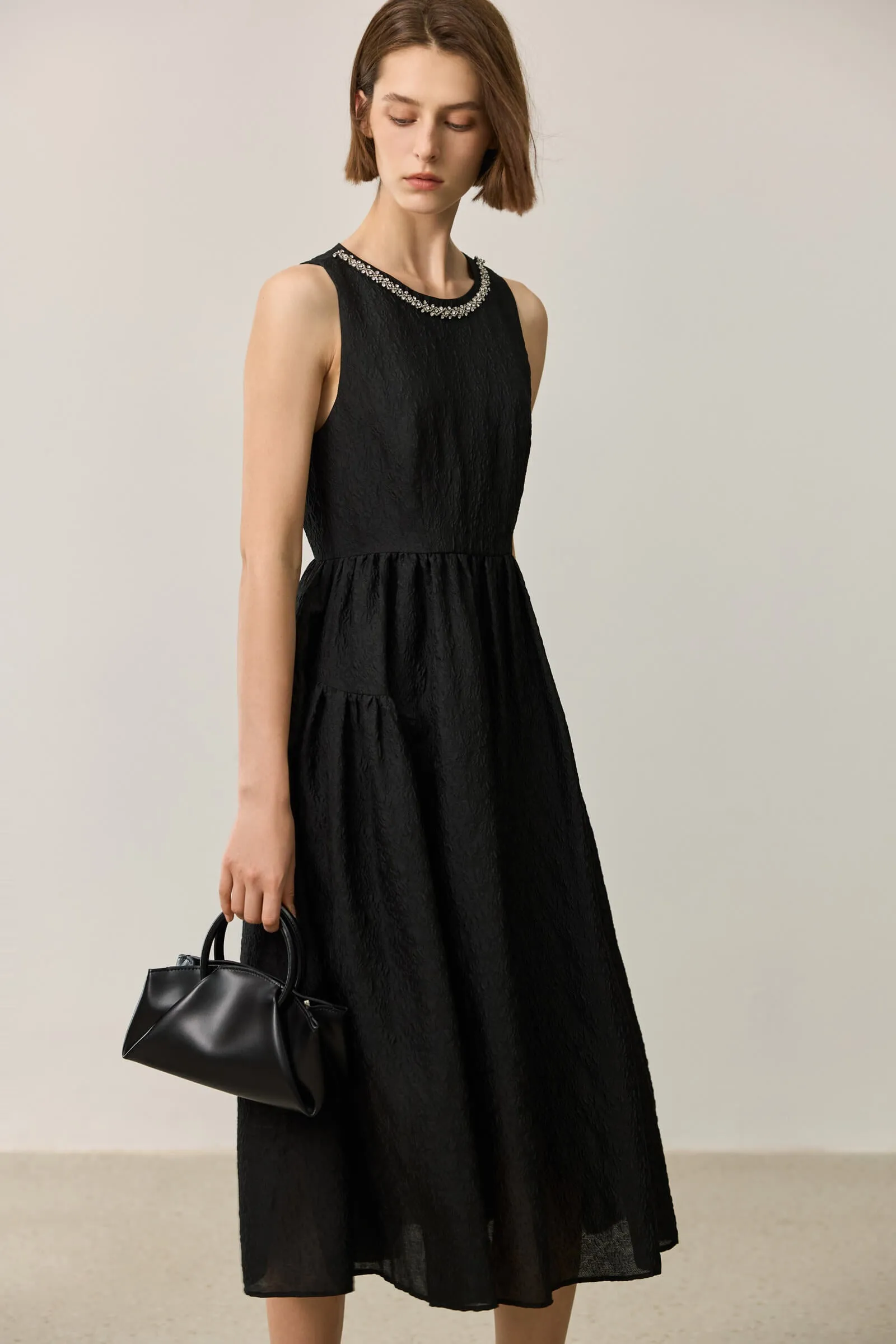 LILY Elegant Jacquard Dress