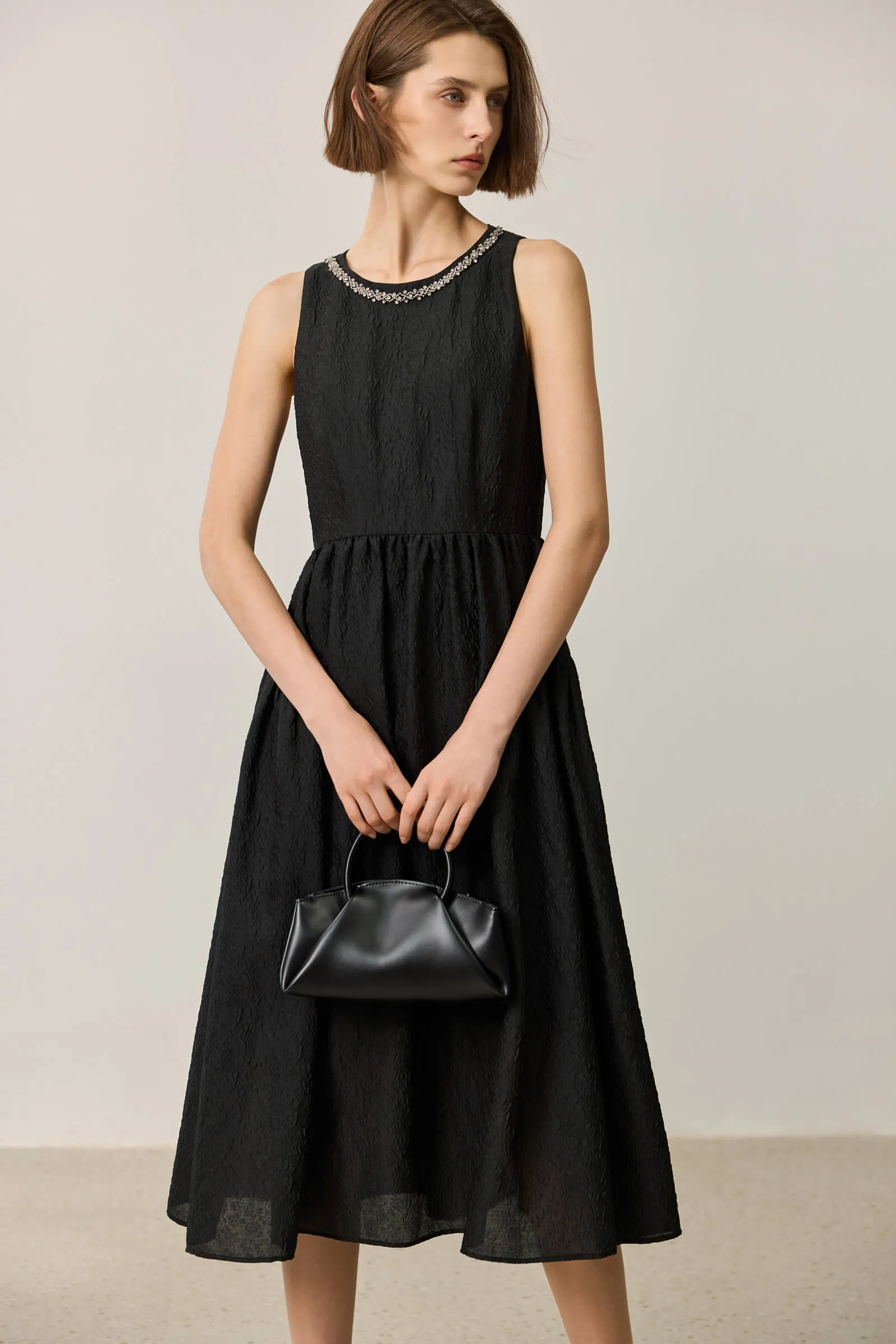 LILY Elegant Jacquard Dress