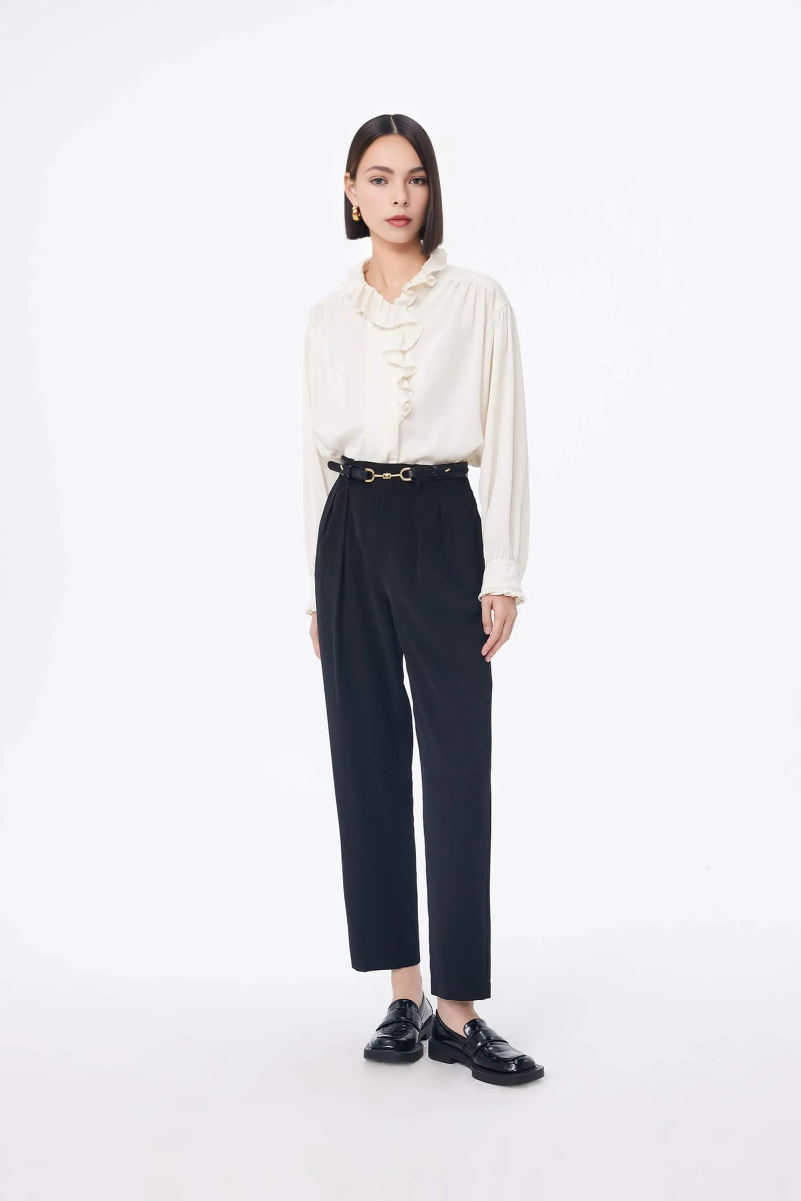 LILY Romantic Lace Collar Shirt