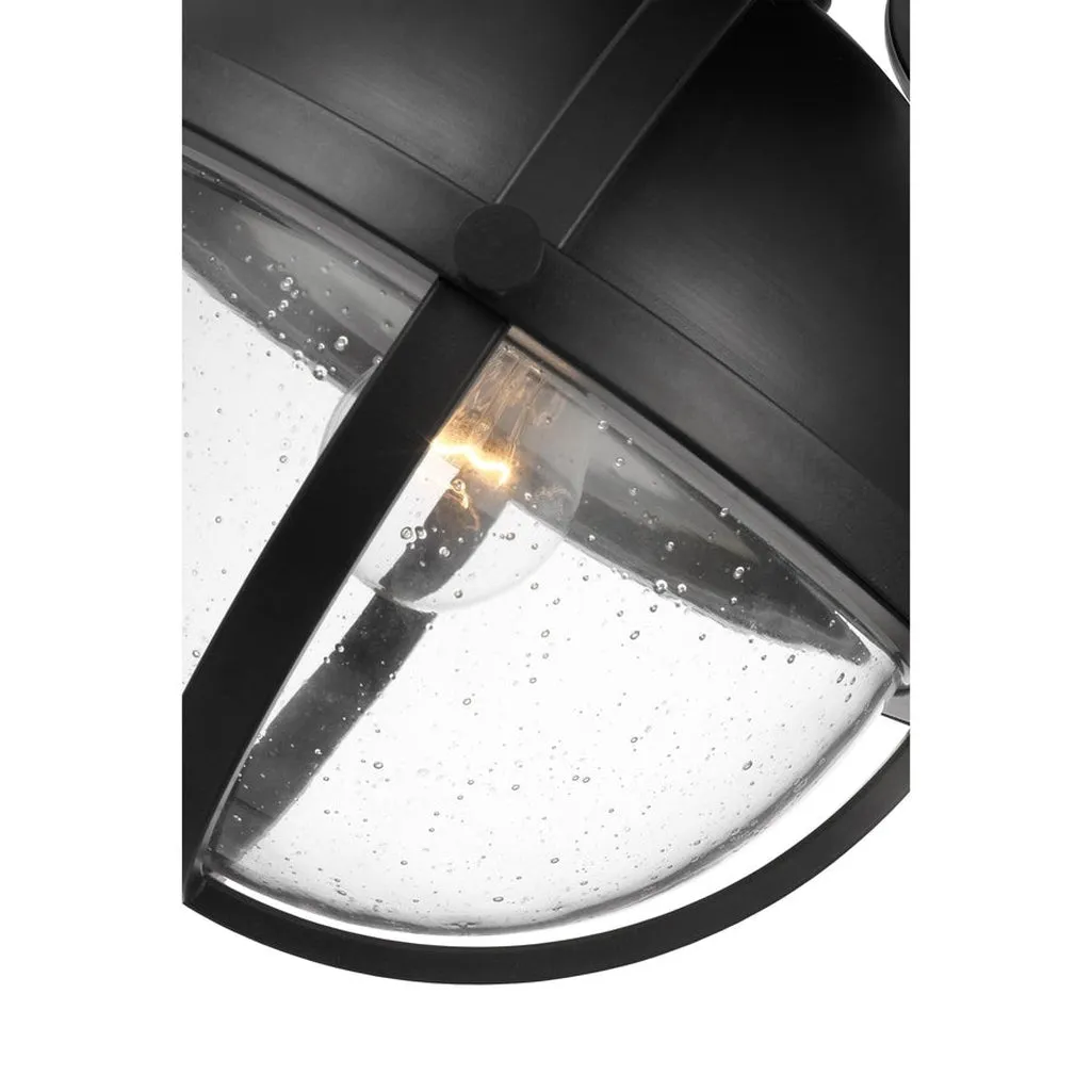 LINCOLN 1 LIGHT SEMI FL MATTE BLACK