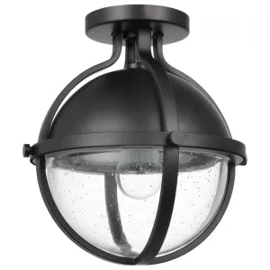 LINCOLN 1 LIGHT SEMI FL MATTE BLACK