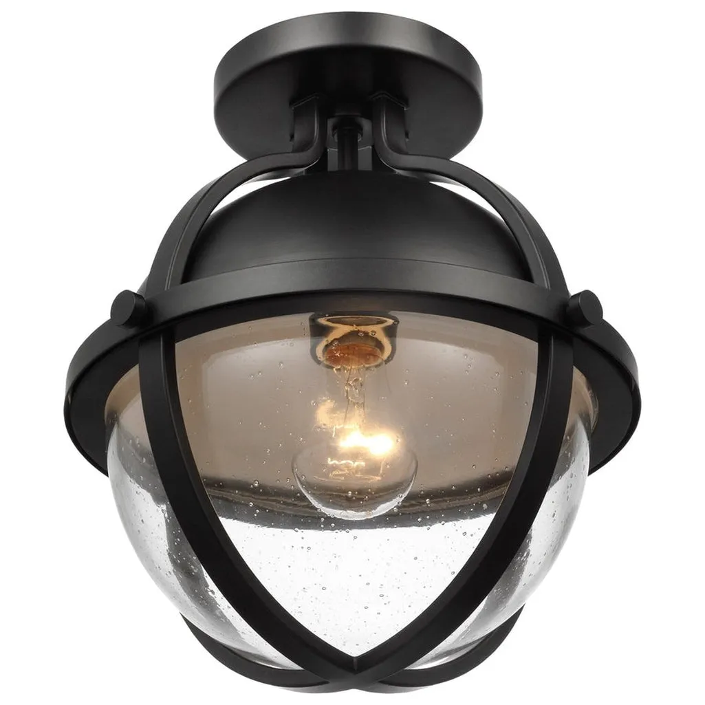 LINCOLN 1 LIGHT SEMI FL MATTE BLACK