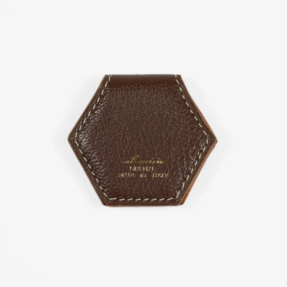 Magnetic money clip, Teck brown goatskin