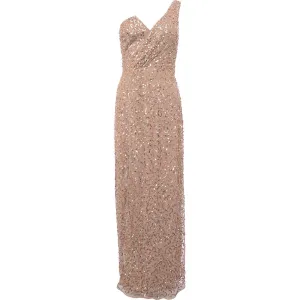 Maya Women's Asymmetric All Over Embellished Maxi Dress