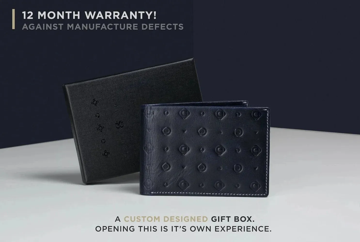 Mens Slim Bifold Wallet | RFID Blocking Minimalist | Front Pocket | Full Grain Leather Wallets for Men | Thin & Stylish | Atlantic Blue