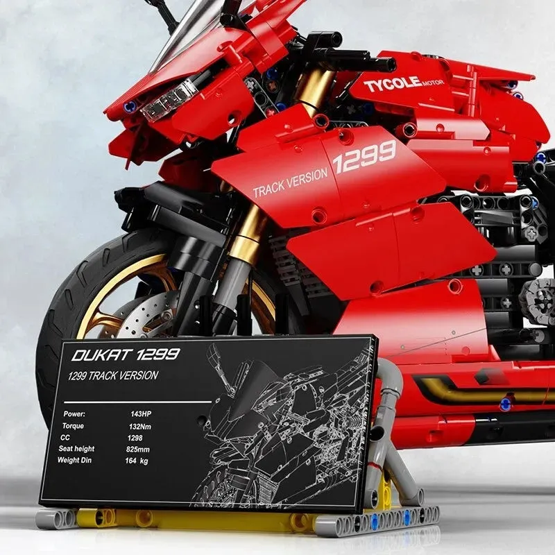 MOC Ducati Panigale S Racing Motorcycle Bricks Toy T4020