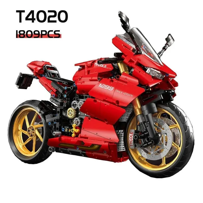 MOC Ducati Panigale S Racing Motorcycle Bricks Toy T4020