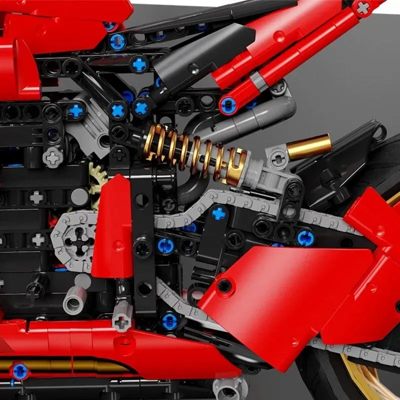 MOC Ducati Panigale S Racing Motorcycle Bricks Toy T4020