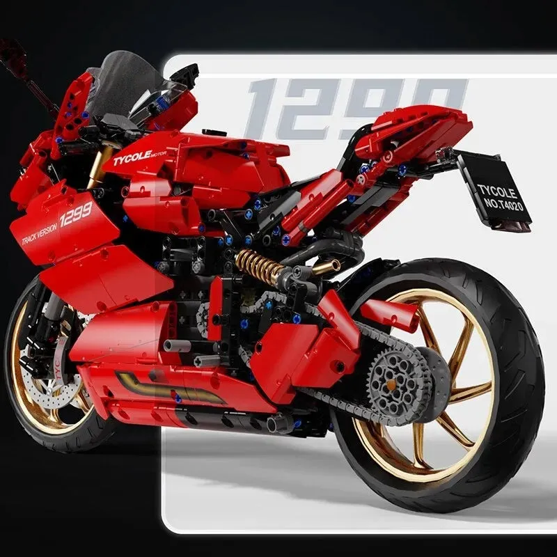 MOC Ducati Panigale S Racing Motorcycle Bricks Toy T4020