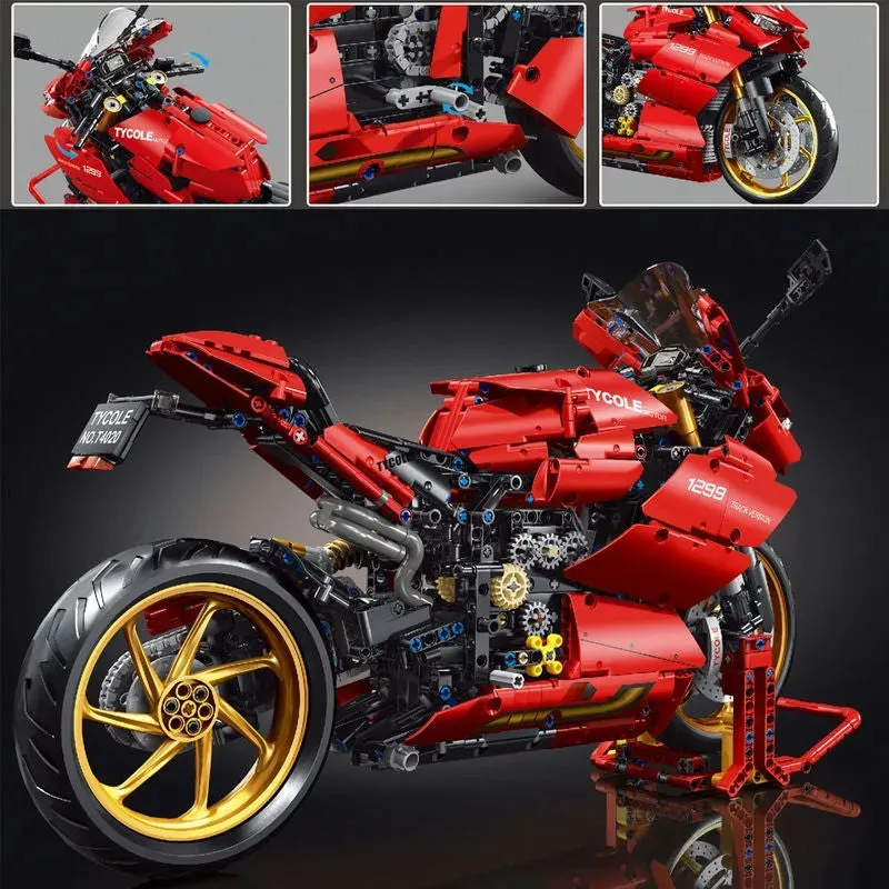 MOC Ducati Panigale S Racing Motorcycle Bricks Toy T4020