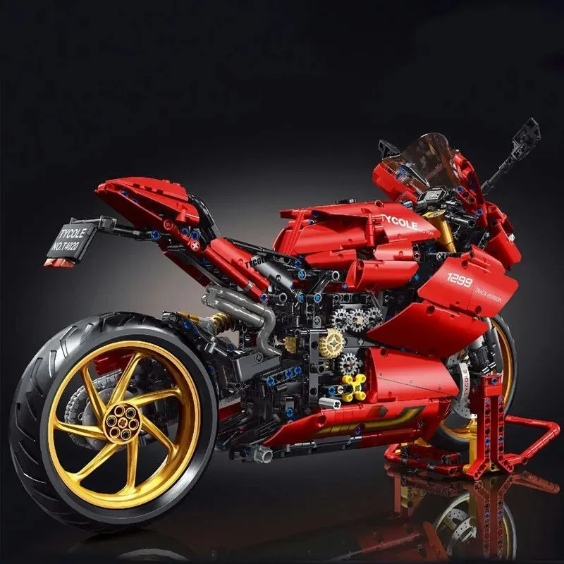 MOC Ducati Panigale S Racing Motorcycle Bricks Toy T4020