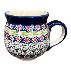 Mug, Belly Mug, 10oz Medium in "Daisy Rings" by Manufaktura | K090U-GP13