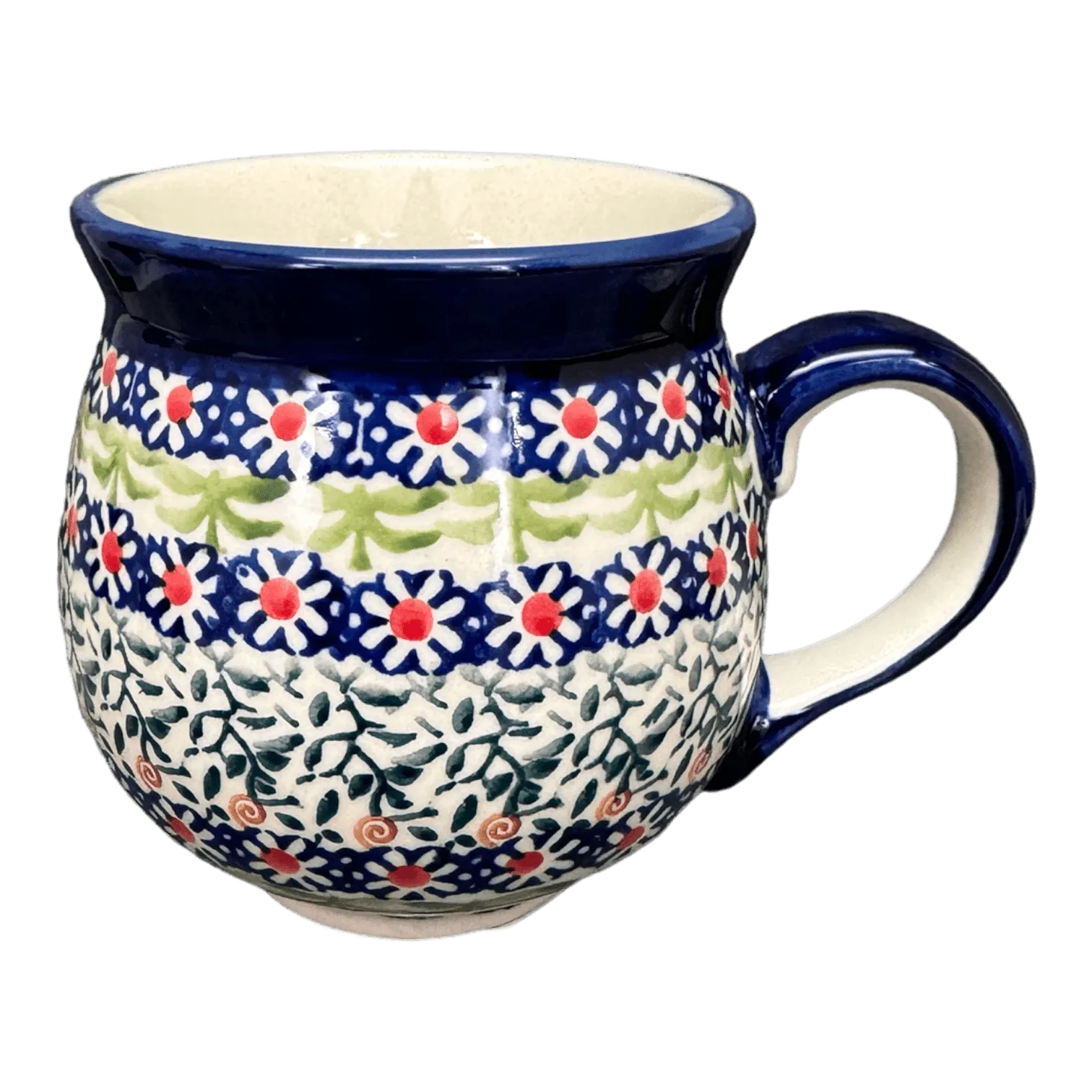 Mug, Belly Mug, 10oz Medium in "Daisy Rings" by Manufaktura | K090U-GP13