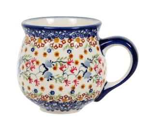 Mug, Belly Mug, 10oz Medium in "Wildflower Delight" by Manufaktura | K090S-P273