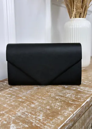 Myrtle Black Envelope Clutch