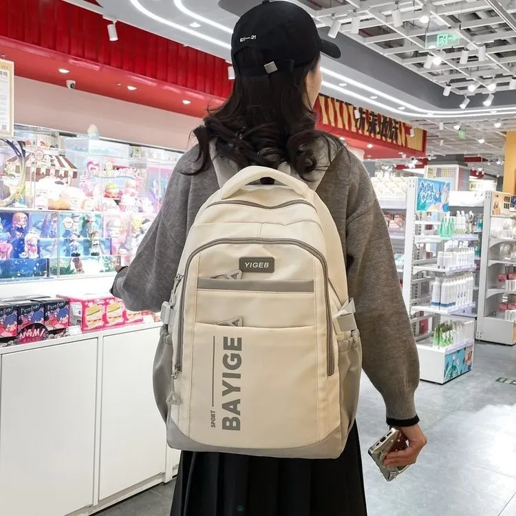 New Leisure Sports Backpack Capacity Function Match Computer Schoolbag Lightweight Men's and Women's Shoulder Trendy Bag Factory Wholesale