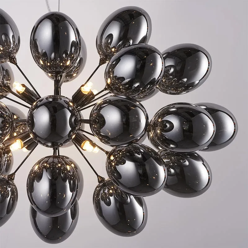 Nordic post-modern grape shaped glass chandelier luxury home decoration lighting living room chandelier model house chandelier