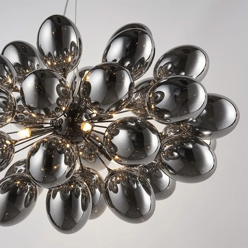 Nordic post-modern grape shaped glass chandelier luxury home decoration lighting living room chandelier model house chandelier