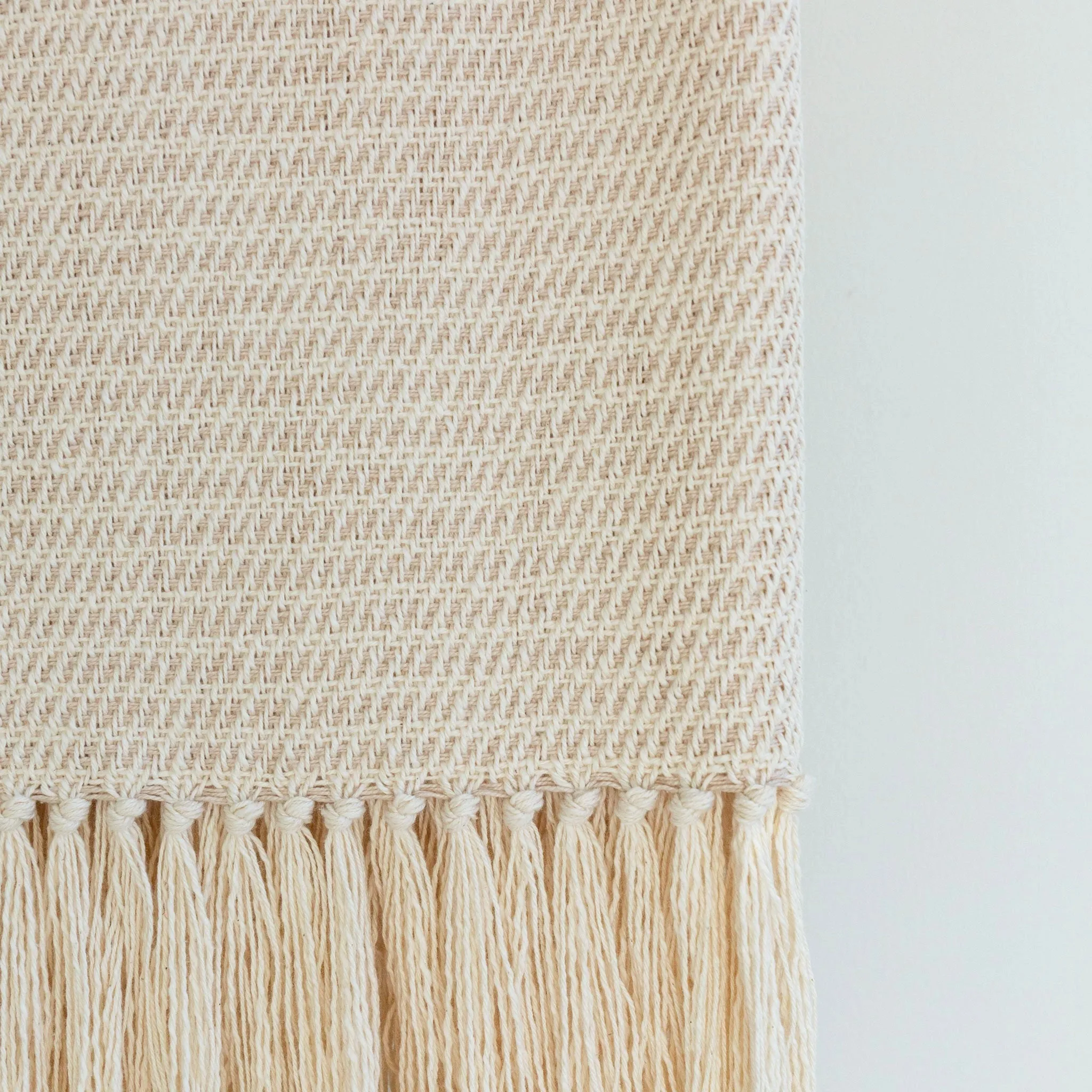 Oatmeal Handwoven Cotton Throw