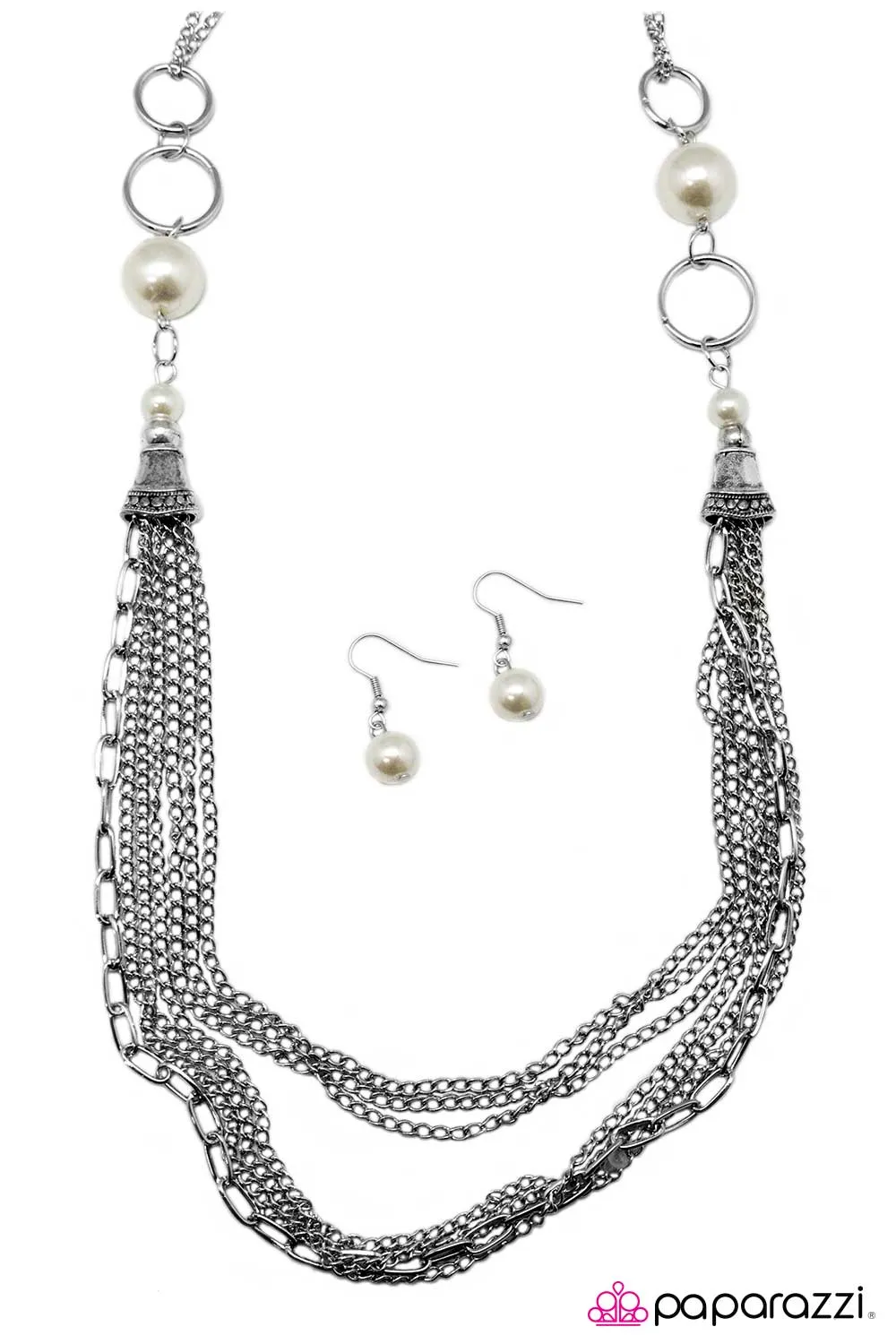 Open Door Jewelry - Armageddon - White Necklace - Paparazzi Accessories